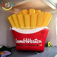 Promotion publicitaire de restauration rapide : modèle alimentaire géant gonflable de hamburger et frites