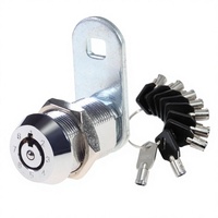 Serrure à came tubulaire MK116BS durable antivol à combinaison réglable 17,5 mm, code modifiable, en alliage de zinc et acier, finition chromée