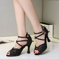Chaussures de danse latine classiques personnalisées pour femmes nouvelle femme chaussures latines avec strass chaussures de danse Salsa