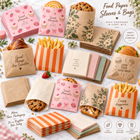 Sac en papier kraft brun plat ECO de qualité alimentaire pour l'emballage de biscuits et de collations, logo personnalisé