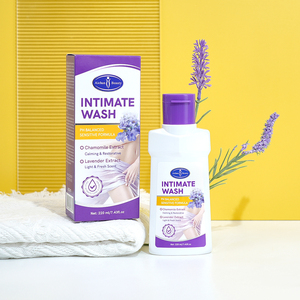 Gel Lavant <span class=keywords><strong>Intime</strong></span> à Formule Bio, Extrait de Lavande, pH Équilibré, Apaisant et Réparateur, Soin <span class=keywords><strong>Intime</strong></span> <span class=keywords><strong>pour</strong></span> Femmes - Product Image 1