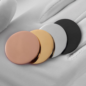 25 mm 30 mm acero inoxidable redondo en blanco pulido moneda 18 K placa sólida disco de acabado de espejo de acero plano - Product Image 2