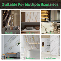 Panneau mural en PVC imperméable, design marbre, pour décoration intérieure, résistant aux UV, revêtement mural, panneau intérieur