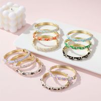 Nouveau bracelet en alliage de zinc style chinois avec pierre œil-de-chat cloisonnée, nuage porte-bonheur, émail goutte d'huile et perles pour femme