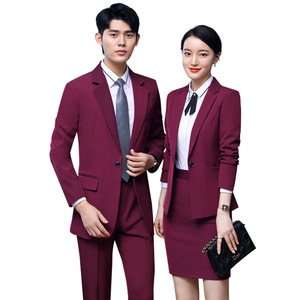 Unisex Business Suit <b>Set</b> Three Piece Work Uniform Formal <b>Blazer</b> For Office Wear - Product Image 5