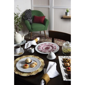 Juego de 6 tazas y platillos de té Excelsa 'Elisa Rococo' de porcelana, 21 cl, color blanco. - Product Image 4