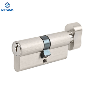 Cilindro de Perfil con Pomo Giratorio Moderno de Latón Europeo con Clasificación de Resistencia al Fuego EN1303 y DIN 18252 para Puertas - Product Image 1