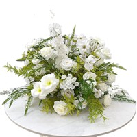 Décorations de table pour mariage avec fleurs artificielles vertes