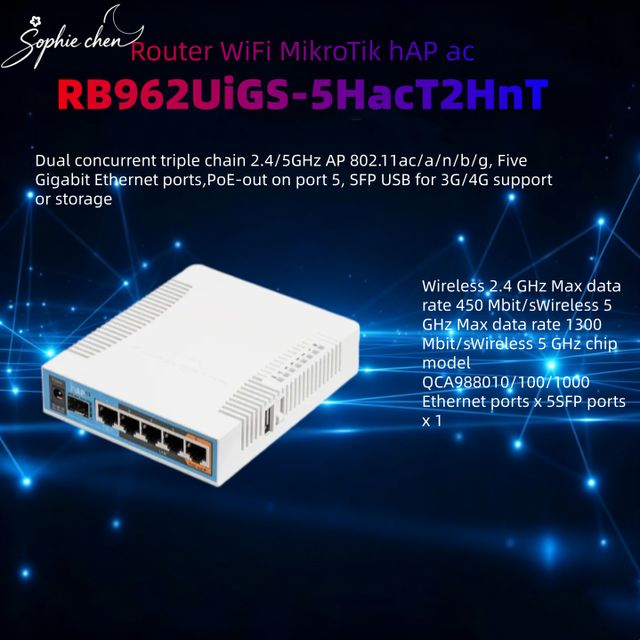 Brand New Mikro Tik RB962UiGS-5HacT2HnT With Best Price HAP AC Wireless Router Board RB962UiGS-5HacT2HnT
