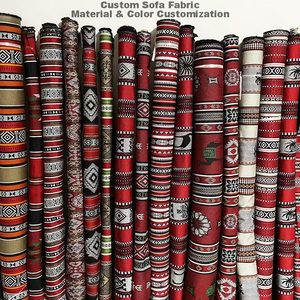 Tela Jacquard Sadu de Estilo Árabe del Medio Oriente, Tapicería de Poliéster Teñido en Hilo de Primera Calidad para Sofá, Patrones Personalizados Disponibles - Product Image 1