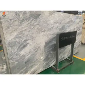 TOPWAY Stone Blocks White Marble Natural Snow White Marble Stone Tiles for Interior Decoration