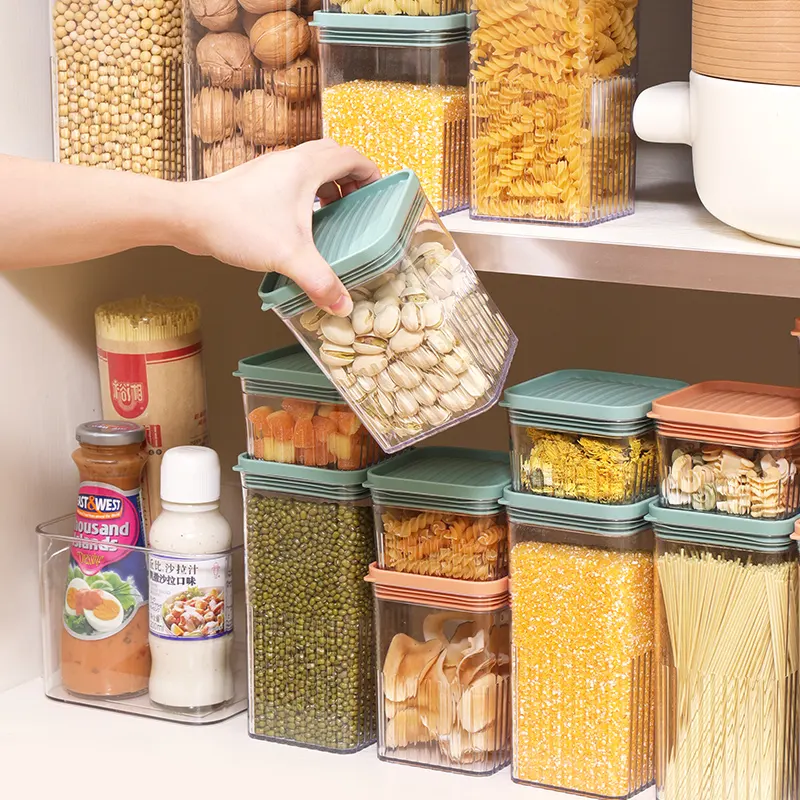 Luftdichte Vorrats behälter für Lebensmittel Set für die Küche BPA Free Box Kunststoff-Aufbewahrung behälter für trockene Lebensmittel