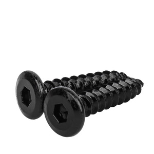 Countersunk Hex Socket <b>Self</b> <b>Tapping</b> <b>Screws</b> Stainless Steel 304 <b>Black</b> Nickel Plated Grade 8.8 M4 M5 for Panel Assembly - Product Image 2