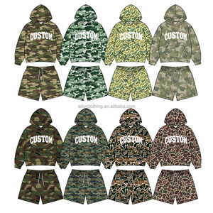 2026 New Girls Camouflage Hoodie Set Breathable <b>Sweatshirt</b> Shorts Outfit American Standard Size Bulk Supply - Product Image 4