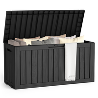 Stock entrepôt USA : Boîte de rangement extérieure en résine de 270 L (72 gallons) pour patio, jardin, accessoires de piscine et coussins
