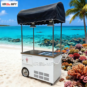 Carrito de Comida Móvil de Diseño Nuevo 2025, Carrito de Venta de Alimentos de Alta Calidad, Triciclo de Helados con Congelador - Product Image 3