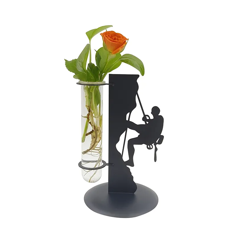 Jarrones de tubo de flores de Metal personalizados de alta calidad Venta caliente Soporte de tubo de decoración del hogar Soporte de florero