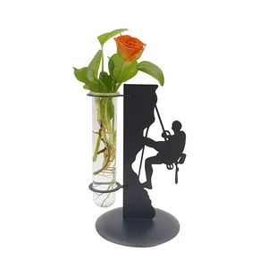 High Quality Customized Metal Flower Tube Vases Hot Sell Home Decoration Tube Stand Flower Vase Holder