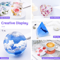 Kit de Résine Époxy pour Débutants avec Paillettes, Fleurs Séchées et Accessoires pour la Fabrication de Bijoux, Décorations, Art de la Table en Résine, Kit DIY