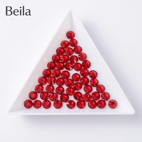 Strass thermocollants Premium en vrac, diamants SS6 SS10 Rouge V Lumineux Siam, pour T-shirt de fille