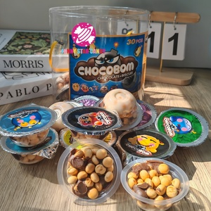 Enfants Snack Coklat 400g Mini <span class=keywords><strong>Chocolat</strong></span> Tasse Doux Lait <span class=keywords><strong>Chocolat</strong></span> Confiture Rempli Boule Biscuit pour Enfants - Product Image 1