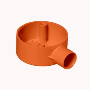 กล่องต่อสายไฟฟ้าแบบทางเดียว PVC สีส้ม ทนไฟ ป้องกันการลุกลาม ได้รับการรับรองมาตรฐาน ISO9001 สำหรับอุปกรณ์ต่อท่อไฟฟ้า - Product Image 1