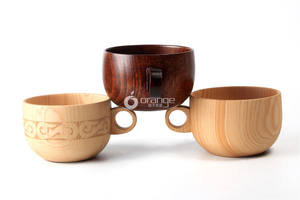 Taza de café y té de madera de vientre grande de <span class=keywords><strong>grano</strong></span> de madera Vintage con logotipo personalizado, tazas y platillos de té de estilo de diseño bonito - Product Image 2