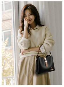 Bolsos de Mano de Diseño Nuevo al por Mayor, Bolso de Hombro para Mujer, Bolso Tote Cruzado de Cuero PU Suave para Damas - Product Image 2