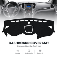 Pour Hyundai Santa Fe 2013 2014 2015 2016 2017 2018, couvre-tableau de bord de voiture, accessoires automobiles, couvre-tableau de bord protecteur