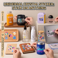 Autocollant de transfert UV DTF personnalisé pour enfants, film découpé à la forme, autocollants imperméables pour sac à dos, bouteille d'eau, boîte à lunch, blocs