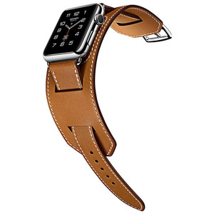 Upro <b>Leather</b> Cuff Strap for apple Watch Band iWatch Bands 38mm 40mm 42mm 44mm Genuine <b>Leather</b> <b>Bracelet</b> - Product Image 5