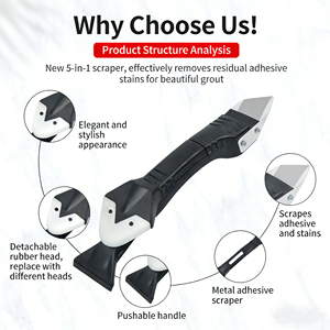 ชุดเครื่องมือซิลิโคน 3 in 1 พร้อมที่ขูดสแตนเลส สำหรับขจัดคราบยาแนว ซ่อมแซมรอยต่อในห้องน้ำ ห้องครัว พื้น หน้าต่าง อ่างล้างจาน - Product Image 5