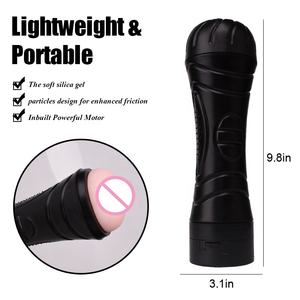 Masturbatore elettrico TPE maschio con velocità continua realistico anale/vaginale/orale con Base di aspirazione staccabile - Product Image 2