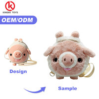 Kinqee promoción personalizada de peluche de juguete bolsa de cosméticos logotipo personalizado OEM Plushie suave diseño cosmético Unisex regalos promocionales