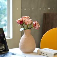 Vase à fleurs en argile de style nordique Jiahu, design irrégulier, polyvalent, pour la maison et les salles à manger, objets d'artisanat et d'ornement