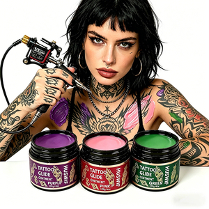 Unguento per Tatuaggi Vegano 120g Rosa Verde Viola, Etichetta Privata, Levigante e Idratante per Artisti e Cura Post-<span class=keywords><strong>Tatuaggio</strong></span> - Product Image 1