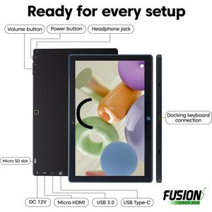 Tablette PC Fusion5 10,1 pouces Windows 11 12 Go de RAM 256 Go de SSD Processeur Intel de 13e génération Écran Full HD - Product Image 6