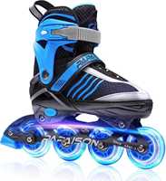 Chaussures de roller en ligne réglables pour l'extérieur, tissu respirant, amortissement des chocs, cadre en alliage d'aluminium, roulements ABEC-7, roues 82A