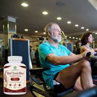 Extrait de riz rouge fermenté de qualité supérieure 300 mg |    Soutien |   Capsules de levure de riz rouge certifiées GMP, marque privée, soutien pour la santé cardiaque