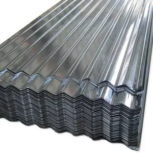 Venta al por mayor de fábrica GI Hoja de acero galvanizado corrugado Teja Gi Hoja de techo para construcción Techos de zinc