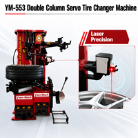 Machine à changer les pneus à double colonne YuanMech YM-553, 13-26, équipement de changement de pneus de voiture, certifiée CE, moteur 1,1 kW