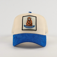 Gorras de Camionero Personalizadas al por Mayor con Parche Bordado y Logotipo Popular, Sombrero de Malla de 5 Paneles