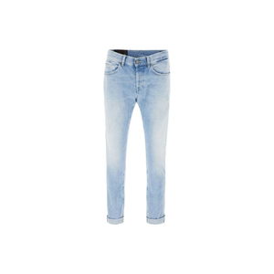 Diseñador de alta calidad Dondup Light Blue Skinny Denim Jeans Doblado Bottom Wash Denim Stretch Jeans - Product Image 1