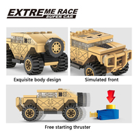 6099B-8 Warrior Kendaraan Off-road 57pcs Blok MOC Partikel Kecil Model Mainan Edukasi Anak Set Blok Bangunan Rakitan Hadiah