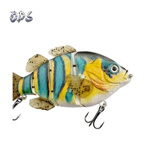 Nouveaux leurres de pêche à joint métallique Quatre sections 5 pouces tilapia oem leurre usine pêche articulée - Product Image 5