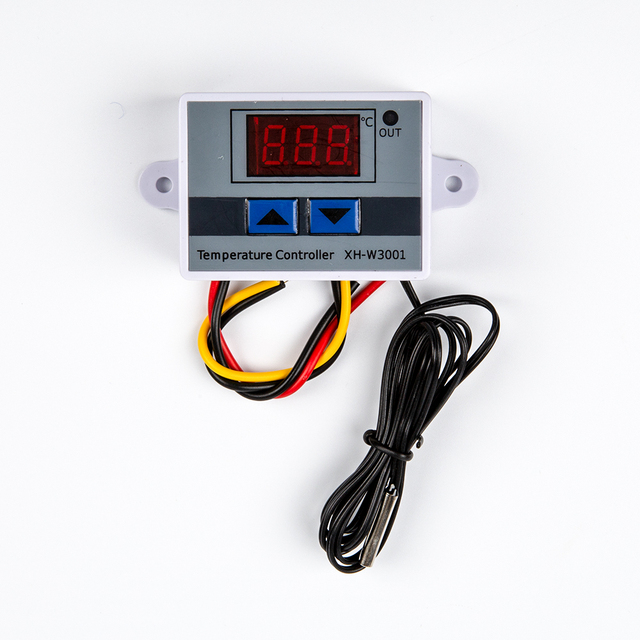 KUNOGSHUN XH-W3001 DC AC Digital LED Display Temperature Controller Microcomputer Thermostat Switch With 1M Cable for Sensor Pro