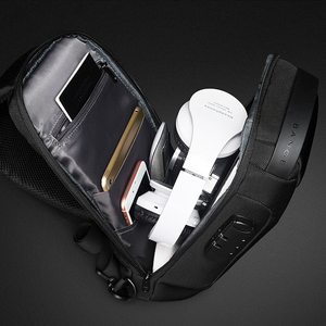 กระเป๋าสะพายข้างวัสดุอ็อกซ์ฟอร์ดกันน้ำป้องกันการโจรกรรมพอร์ตชาร์จ USB กระเป๋าเดินทางสะพายไหล่มัลติฟังก์ชั่น - Product Image 3