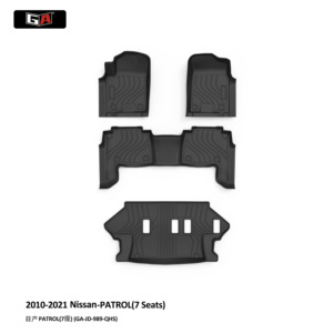 GA 3D TPE ECO Mat Parfaitement adapté à la Nissan PATROL 7 Seats 2010-2021 Tapis de sol antidérapant pour voiture Tapis facile à nettoyer - Product Image 1