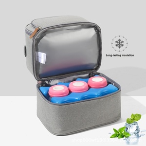 Sac à dos isotherme double couche en cuir pour maman, sac de <span class=keywords><strong>conservation</strong></span> portable pour <span class=keywords><strong>lait</strong></span> <span class=keywords><strong>maternel</strong></span>, sac à bandoulière pour activités extérieures - Product Image 2
