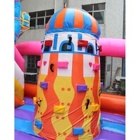 Château Gonflable Combo Toboggan et Parcours d'Obstacles Candy Playhouse - Aire de Jeux Gonflable avec Toboggan et Structure Rebondissante